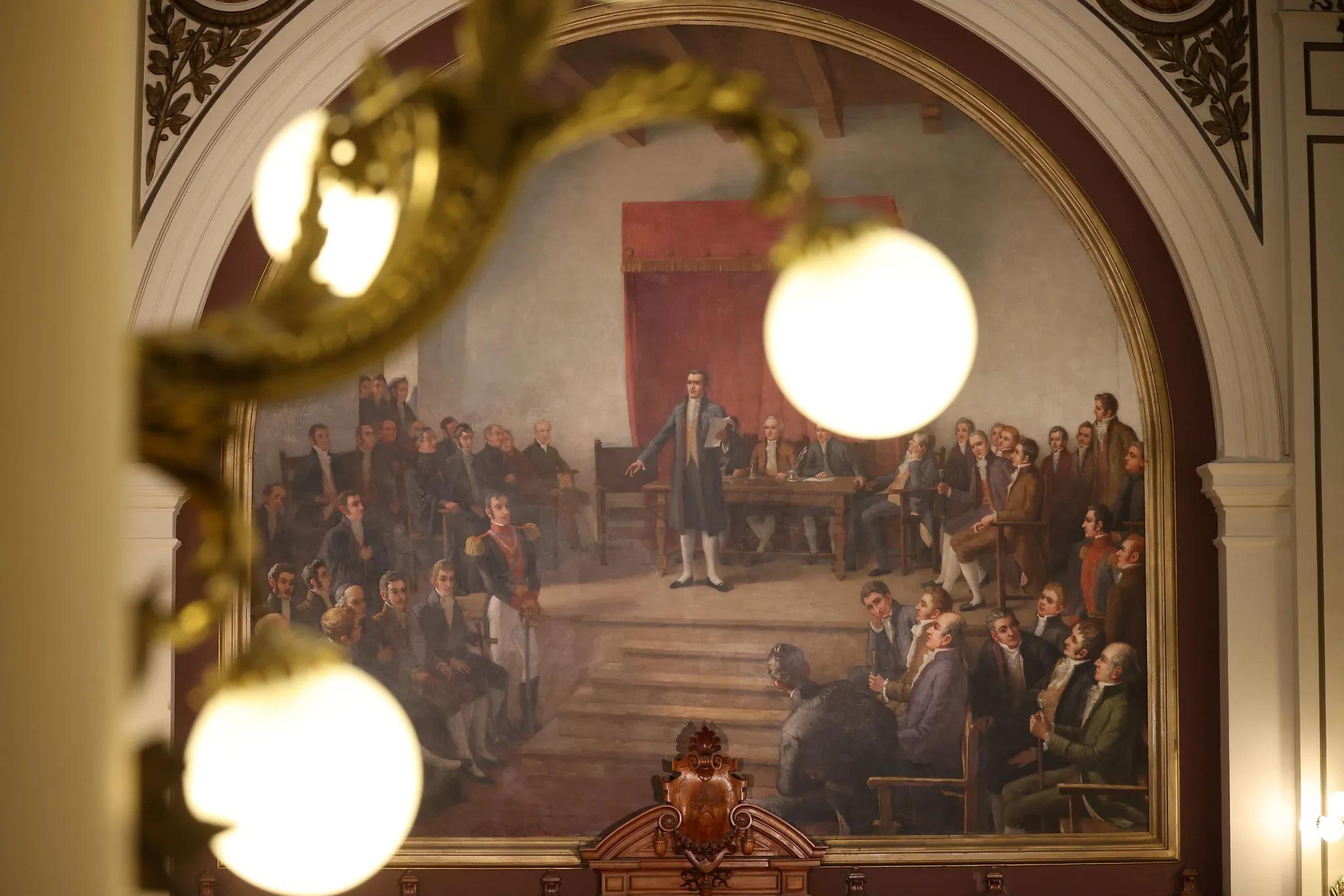 Senado pintura primer Congreso 4 de julio 1811