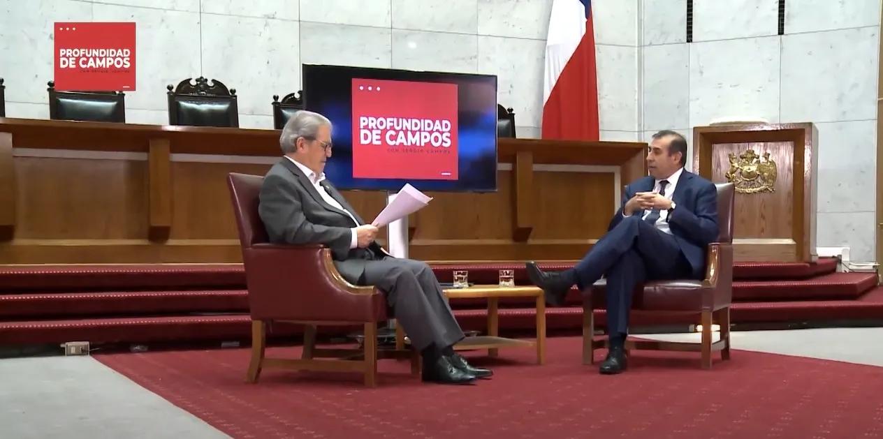 Senador Gahona en entrevista con Sergio Campos
